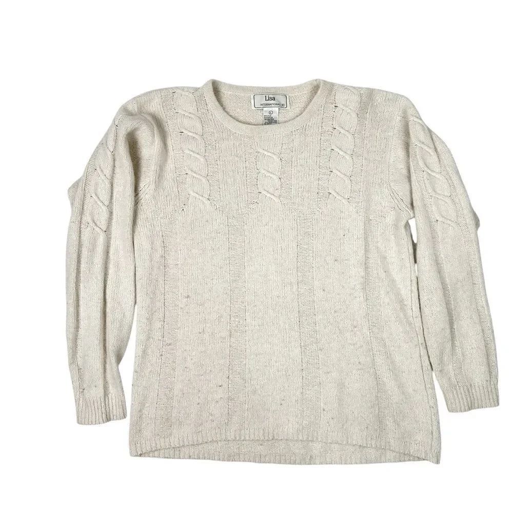 Vintage Lisa International Fisherman Knitted Silk Sweater Size L